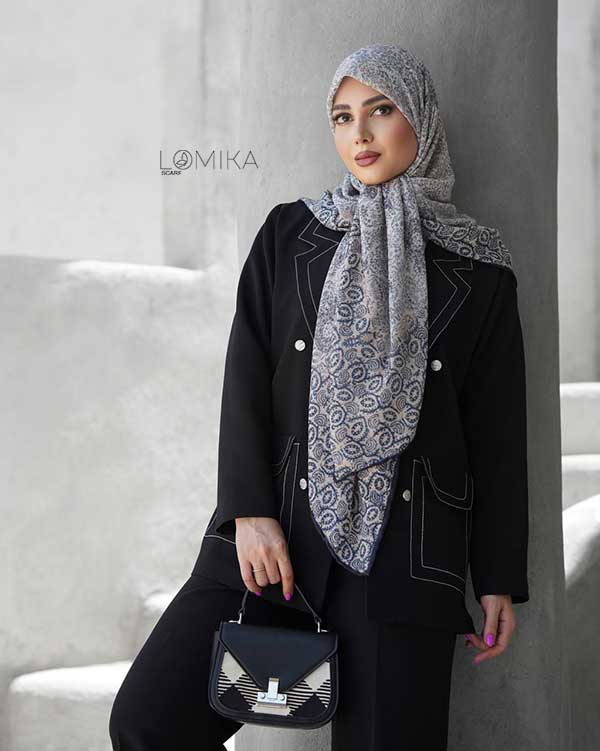 روسری گارزا دورنگ مختلف سری انتخابی کد r108 (عمده)
