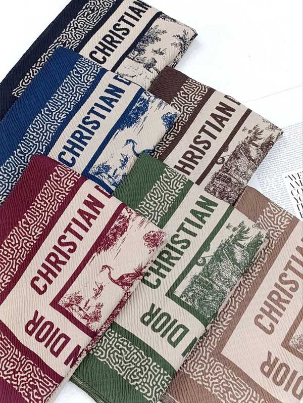 روسری پلیسه دیورجنگلی بسته6رنگی کد r117 (عمده)
