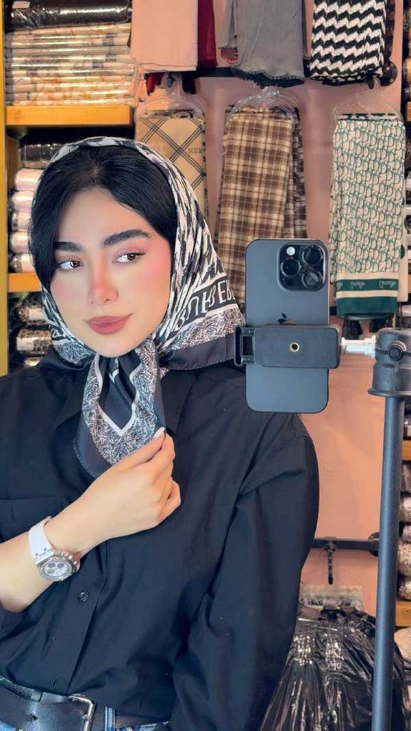 مینی اسکارف پک سفیدمشکی بسته10طرحی کد mt73 (عمده)
