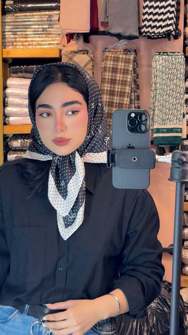 مینی اسکارف پک سفیدمشکی بسته10طرحی کد mt73 (عمده)
