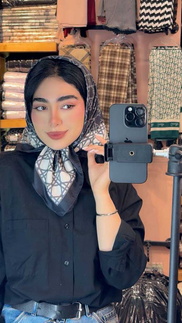 مینی اسکارف پک سفیدمشکی بسته10طرحی کد mt73 (عمده)
