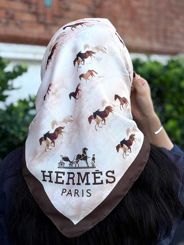 🤎خرید مینی اسکارف پک قهوه‌ای طرح‌دار بسته ۱۰ عددی | فروش عمده مینی اسکارف باکیفیت
