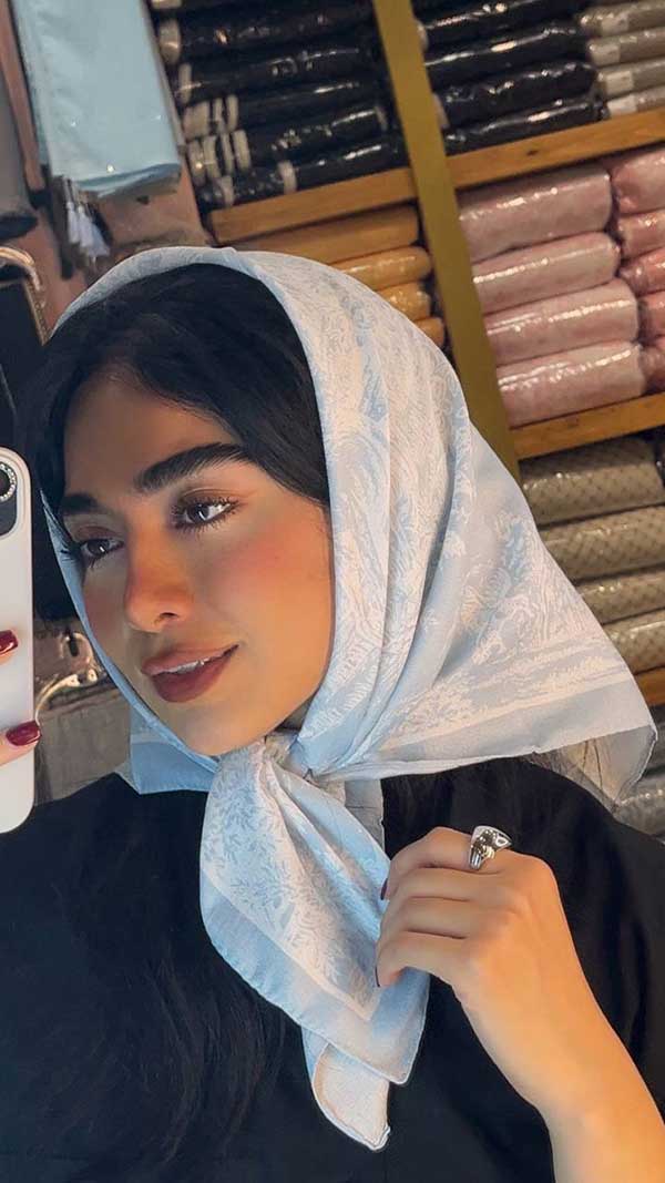 💙خرید مینی اسکارف پک آبی طرح‌دار بسته ۱۰ عددی | فروش عمده مینی اسکارف باکیفیت
