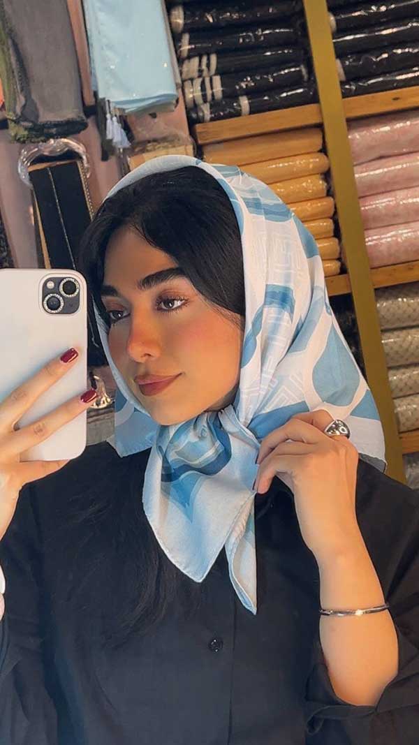 💙خرید مینی اسکارف پک آبی طرح‌دار بسته ۱۰ عددی | فروش عمده مینی اسکارف باکیفیت
