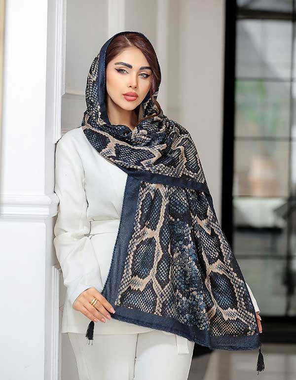 خرید شال جیر پک سورمه‌ای طرح‌دار بسته ۱۰ عددی | فروش عمده شال جیر باکیفیت
