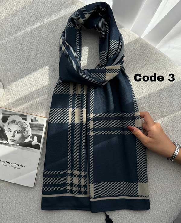 خرید شال جیر پک سورمه‌ای طرح‌دار بسته ۱۰ عددی | فروش عمده شال جیر باکیفیت
