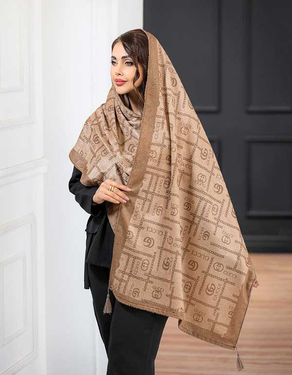 خرید شال جیر پک کرم طرح‌دار بسته ۱۰ عددی | فروش عمده شال جیر باکیفیت
