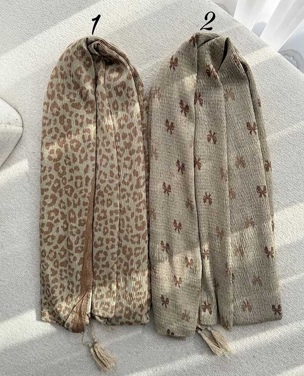 شال پلیسه پک کرم بسته10طرحی کد ps39 (عمده)
