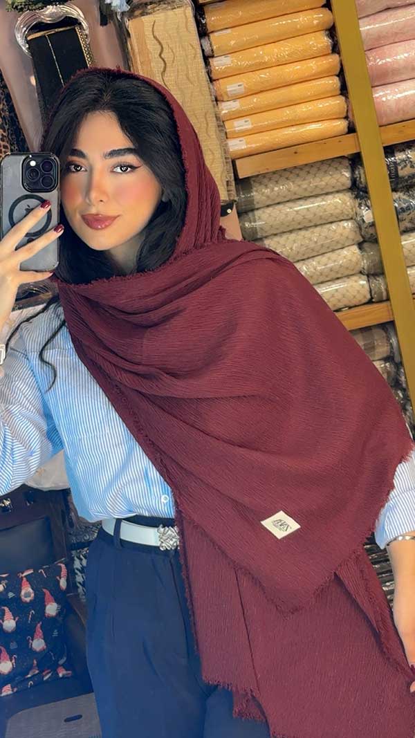 خرید شال پلیسه برشکا دورریش بسته ۱۰ رنگی | فروش عمده شال پلیسه باکیفیت و شیک
