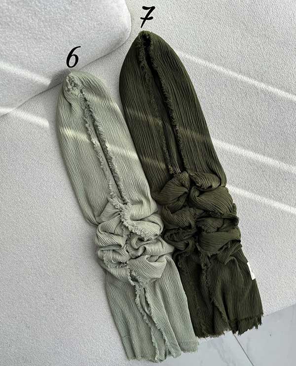 خرید شال پلیسه برشکا دورریش بسته ۱۰ رنگی | فروش عمده شال پلیسه باکیفیت و شیک
