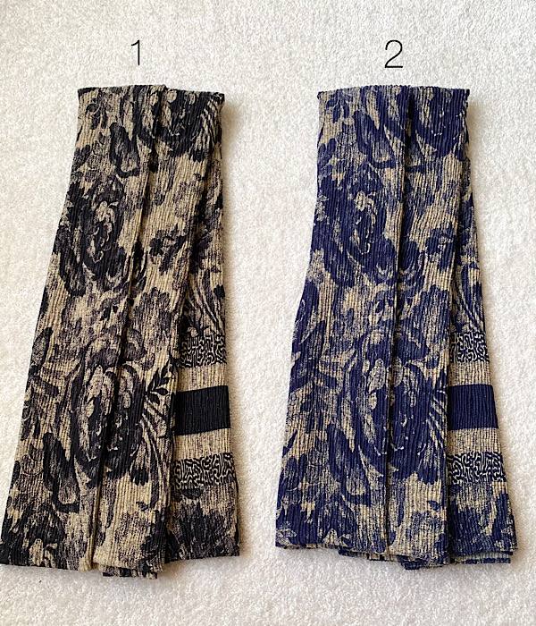 شال پلیسه طرح گل
