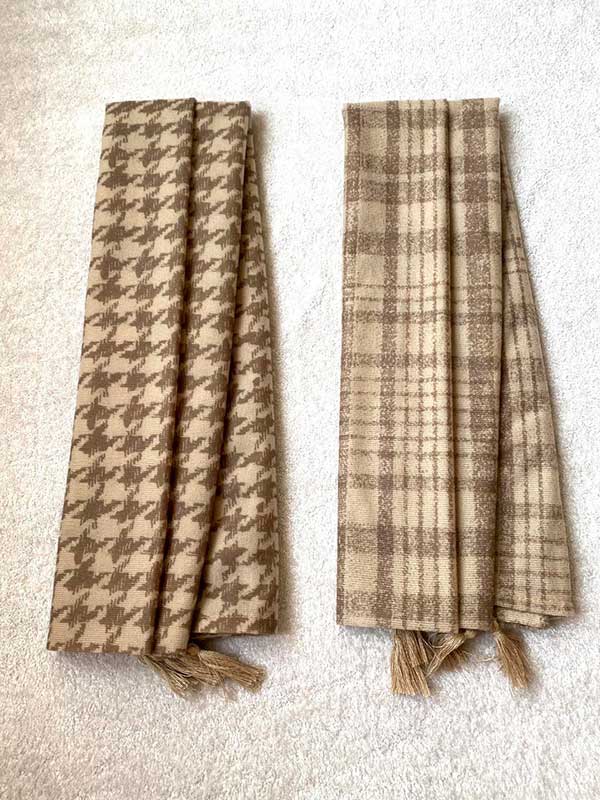 شال جیر پک کرم بسته6طرحی کد sc85 (عمده)
