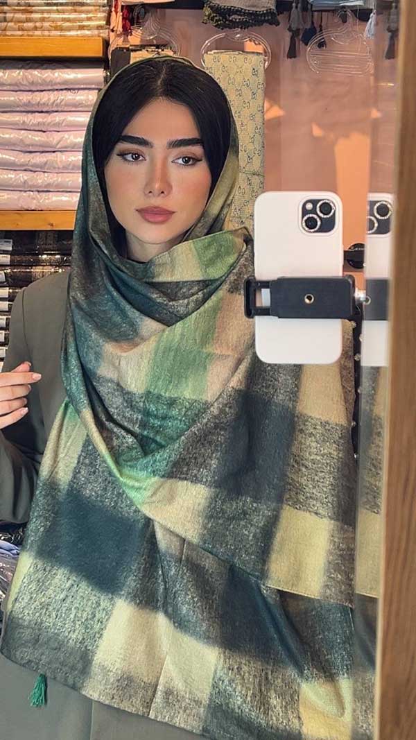 شال جیر طرح بیگ اسکارف
