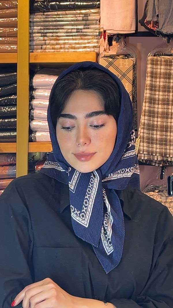 روسری پلیسه پک سورمه ای بسته10طرحی کد r148 (عمده)
