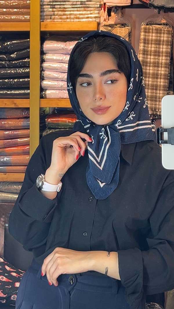 روسری پلیسه پک سورمه ای بسته10طرحی کد r148 (عمده)
