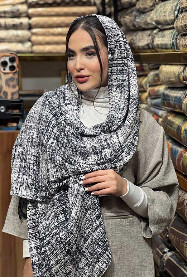 شال پلیسه برشکا پک سفیدمشکی کد sp53 (عمده)
