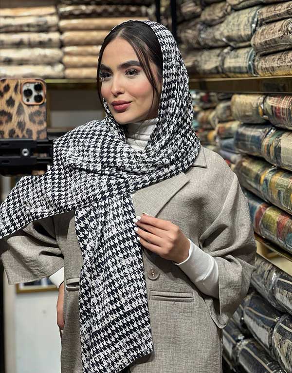 شال پلیسه برشکا پک سفیدمشکی کد sp53 (عمده)
