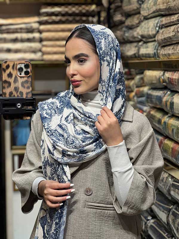 شال پلیسه برشکا پک سورمه ای بسته6طرحی کد sp54 (عمده)
