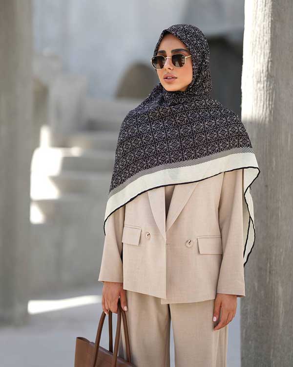 روسری گارزا دستدوز بسته6رنگی کد mt97 (عمده)
