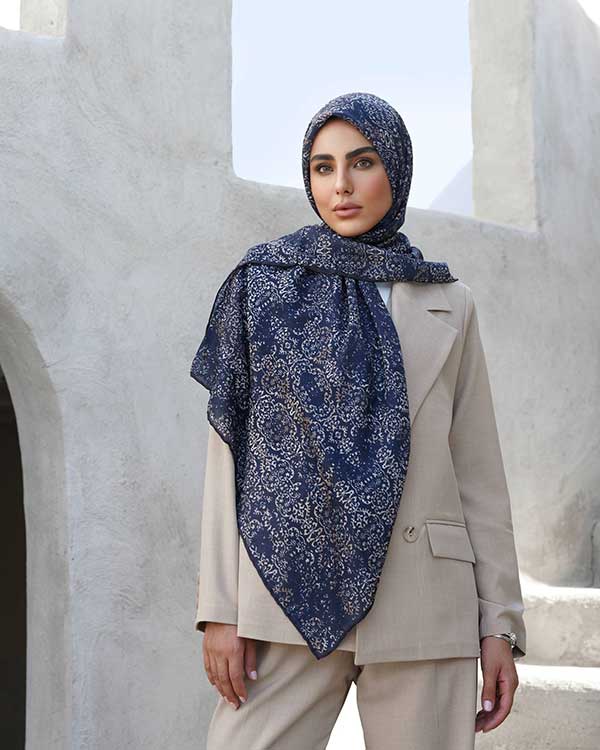 روسری گارزا دستدوز بسته5رنگی کد r168 (عمده)
