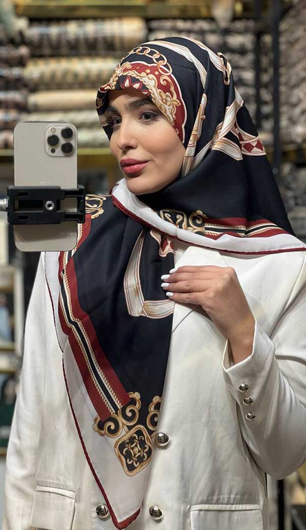 روسری حریر دستدوز بسته6رنگی کد r171 (عمده)
