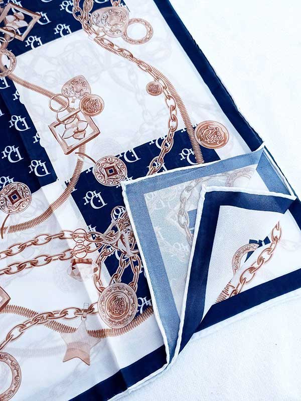 روسری حریر دستدوز بسته6رنگی کد r172 (عمده)
