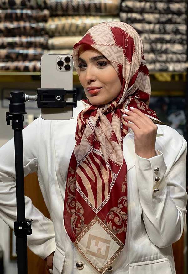 روسری حریردستدوز بسته6رنگی کد r173 (عمده)
