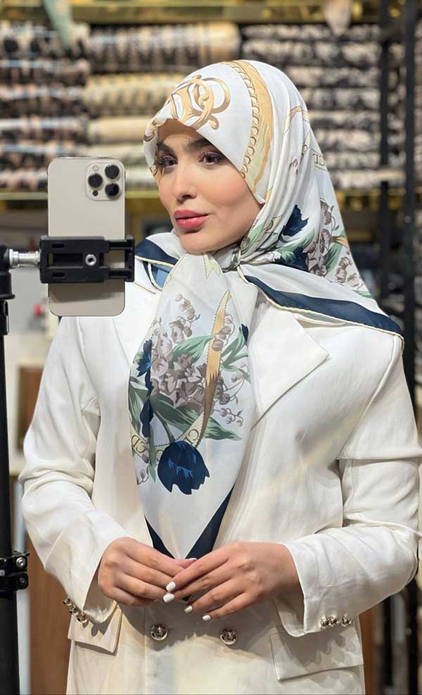 روسری حریردستدوز بسته6رنگی کد r174 (عمده)
