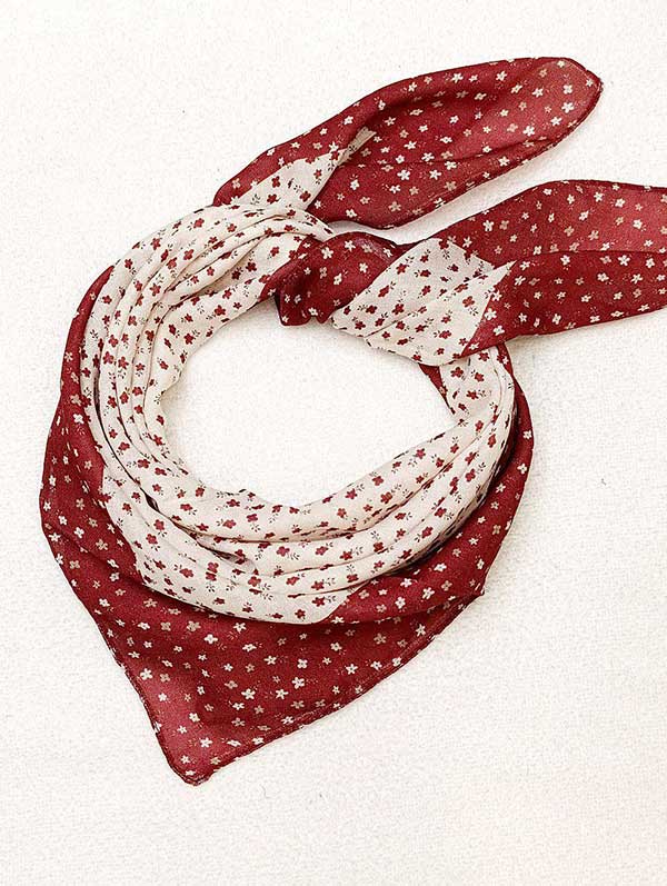 مینی اسکارف گل ریز بسته5رنگی کد mt99
