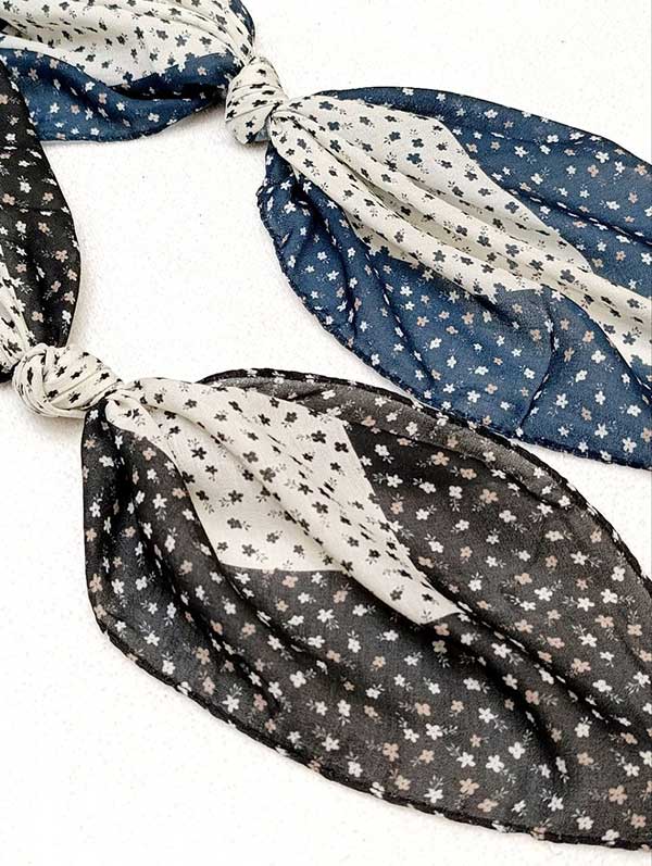 مینی اسکارف گل ریز بسته5رنگی کد mt99
