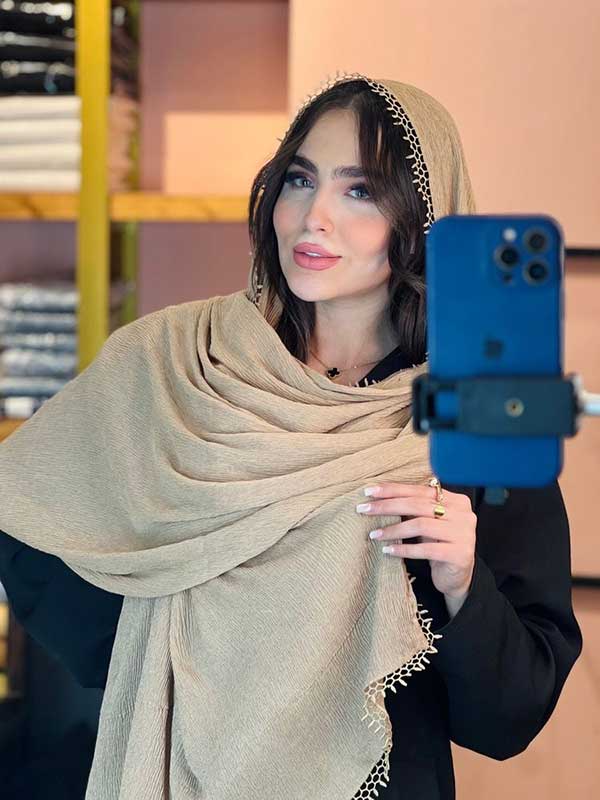شال پلیسه دورنوار بسته13رنگی کد sp81 (عمده)
