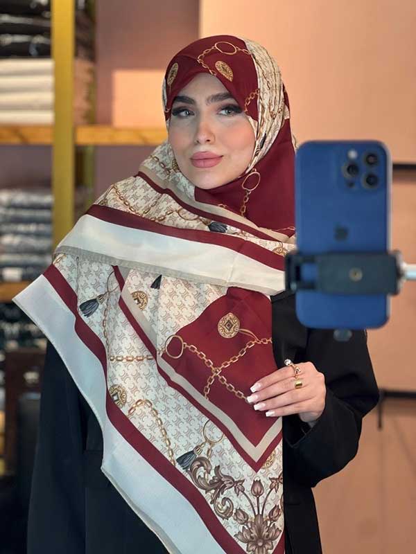 روسری حریر دستدوز بسته5رنگی کد r177 (عمده)
