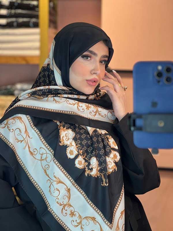 روسری حریر دستدوز بسته6رنگی کد r193 (عمده)
