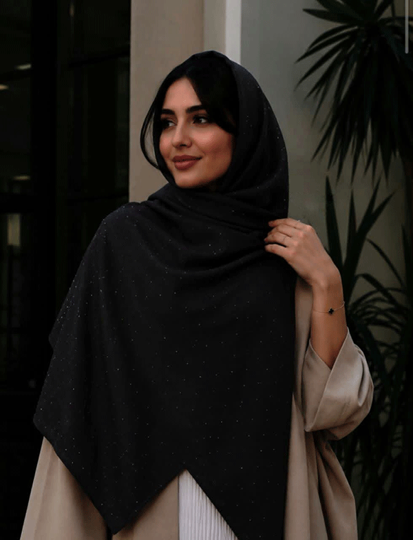 روسری مجلسی مشکی بسته6طرحی کد r201 (عمده)
